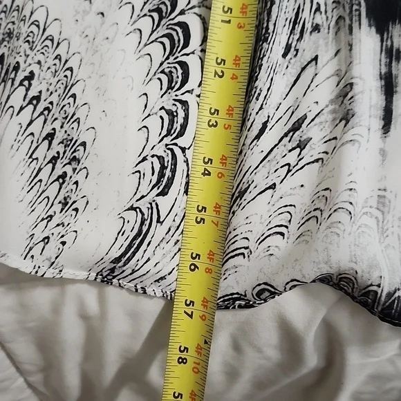 Bailey 44 NWOT XS Grumeti River Maxi Dress High Low Black White Graphic Ruched - Picture 15 of 15